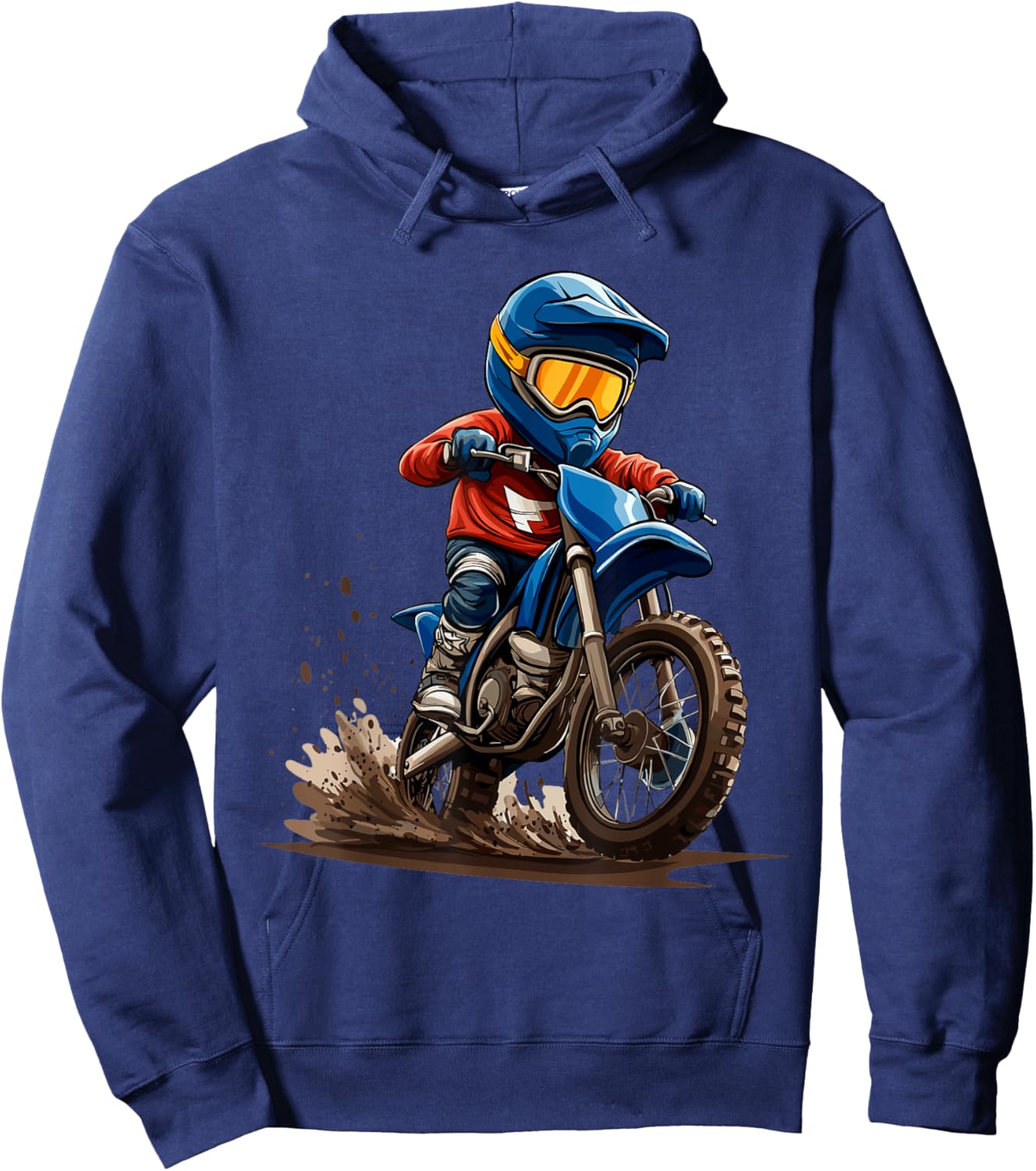Kids Dirt Bike Hoodie - Hoodie | Navy