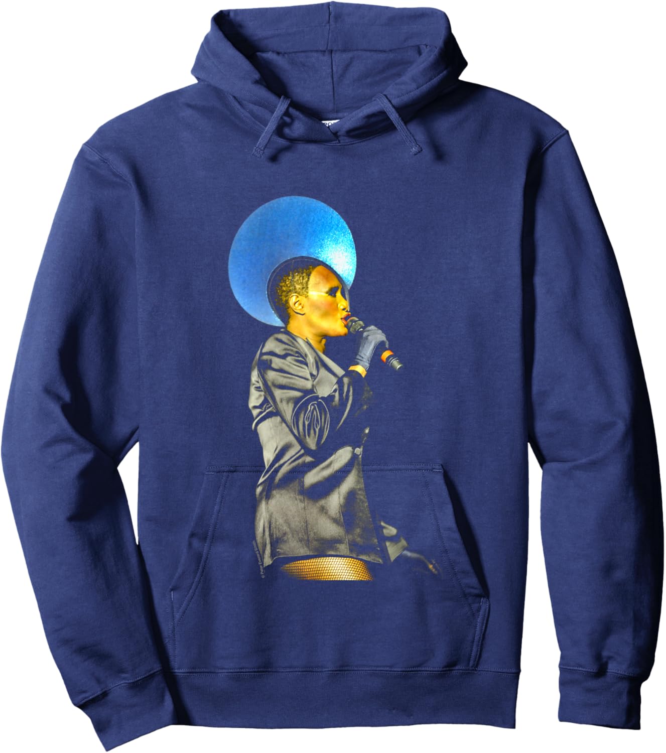 Grace Jones Performing Live By Everard Smith Hoodie - Hoodie | Navy