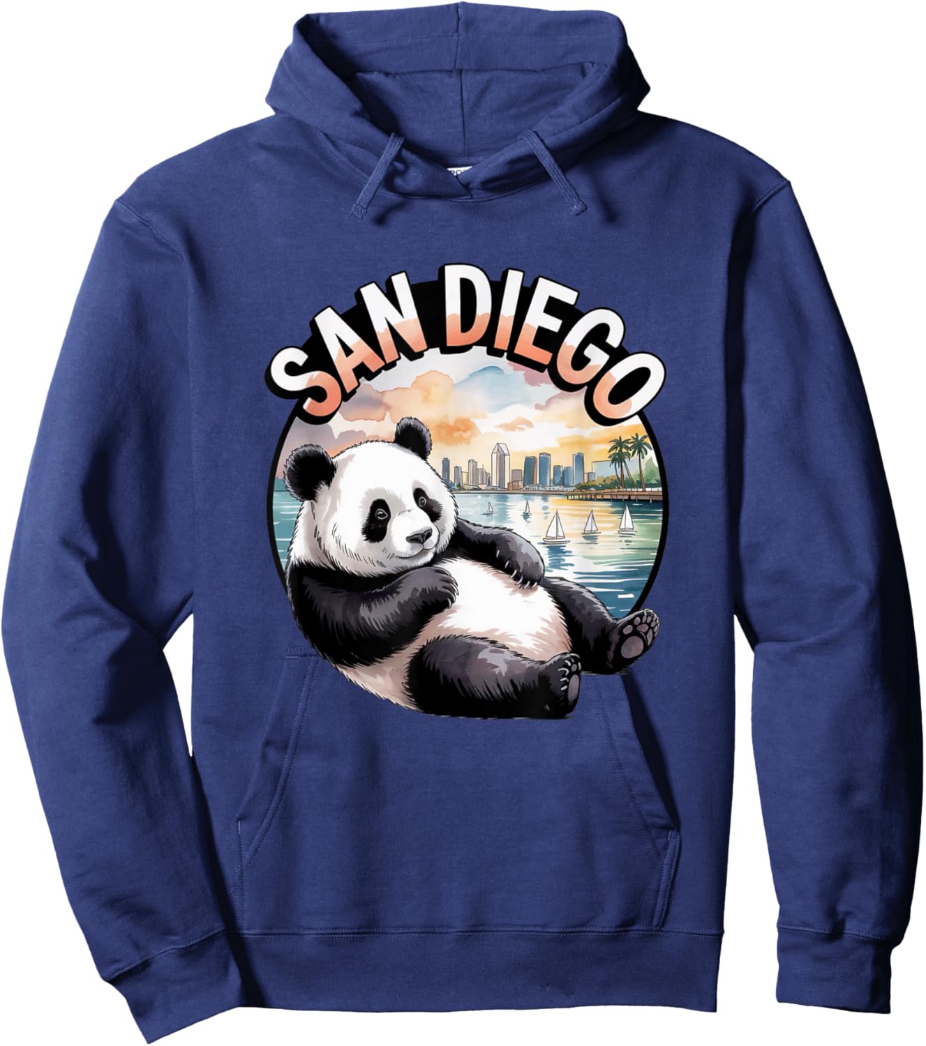 San Diego Panda Cute Animal City Zoo Park Hoodie - Hoodie | Navy