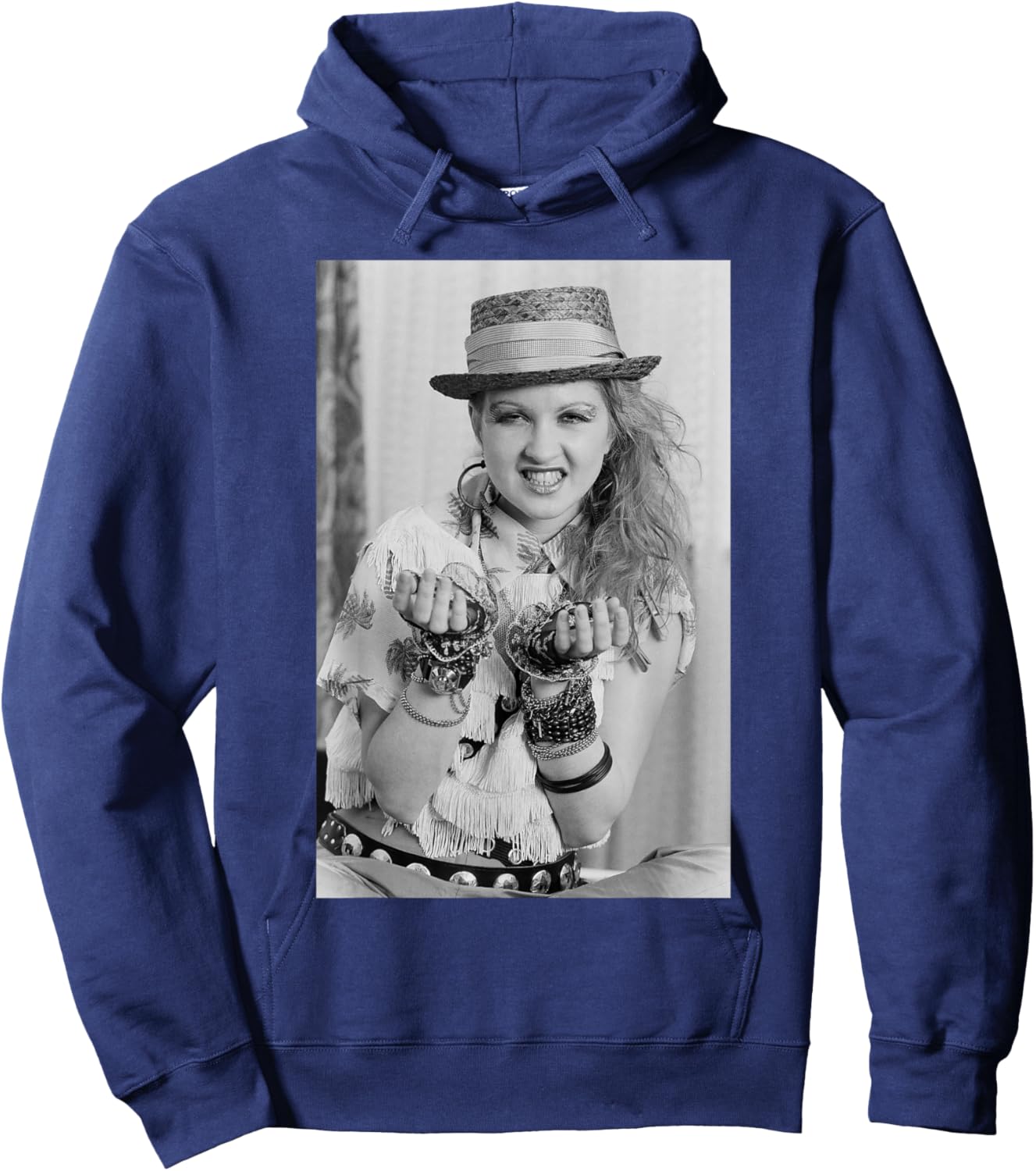 Cyndi Lauper US Pop Star Photo Shoot 1984 Hoodie - Hoodie | Navy