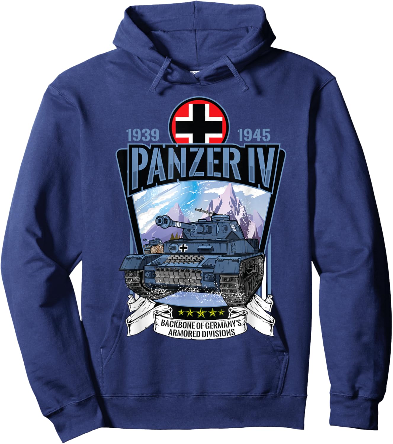World War 2 German Tank Panzer 4 Hoodie - Hoodie | Navy
