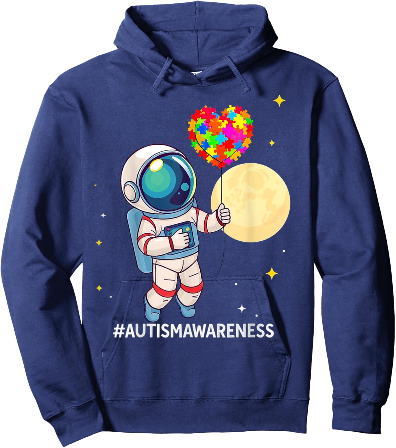 Space Autistic Kids Boys Hoodie - Hoodie | Navy