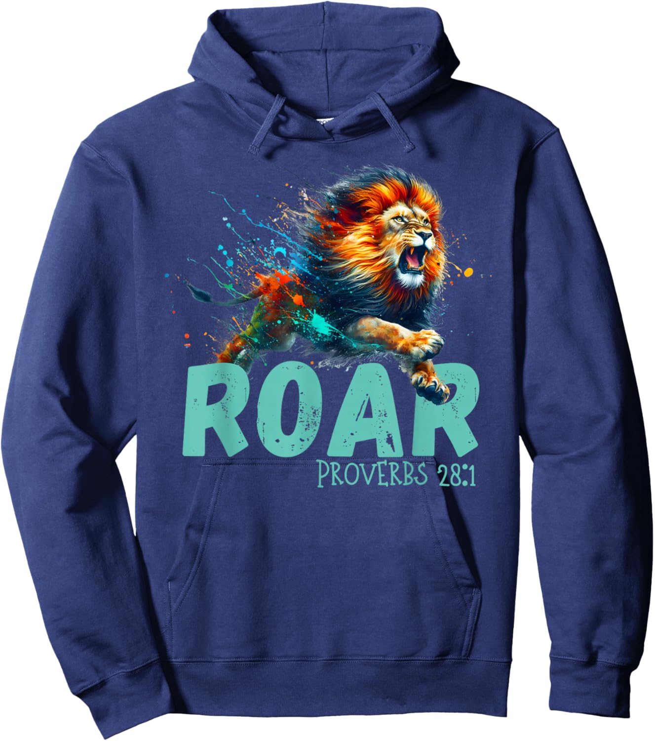 Inspirational Lion Roar Hoodie - Hoodie | Navy