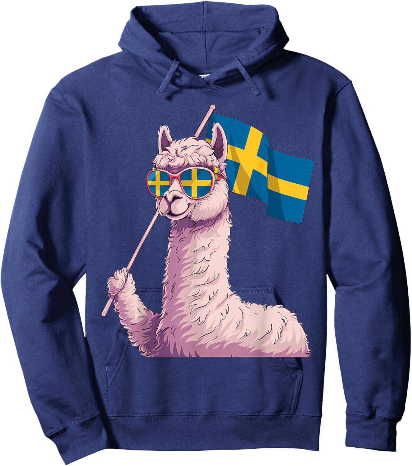 Sweden Flag Alpaca Sverige Llama Swedish Roots Hoodie - Hoodie | Navy