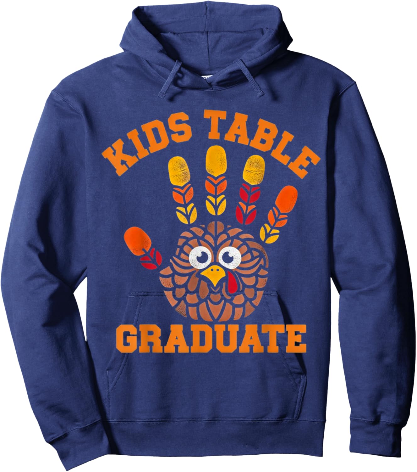 Kids Table Graduate Turkey Handprint Hoodie - Hoodie | Navy