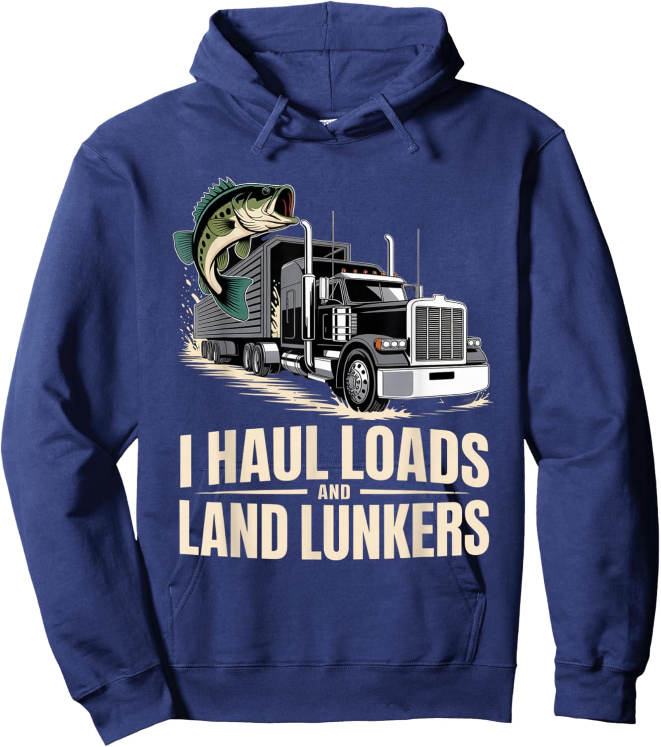 Truck Driver 18 Wheeler Trucker Semi Truck Hoodie - Hoodie | Navy