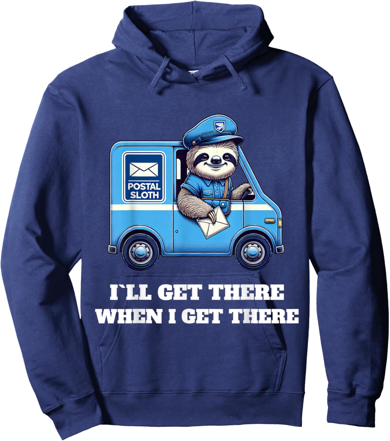 Postal Worker Funny Delivery Mailman Hoodie - Hoodie | Navy