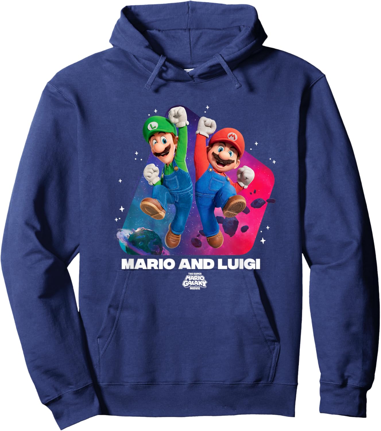 The Super Mario Galaxy Movie Mario & Luigi Jump Hoodie - Hoodie | Navy