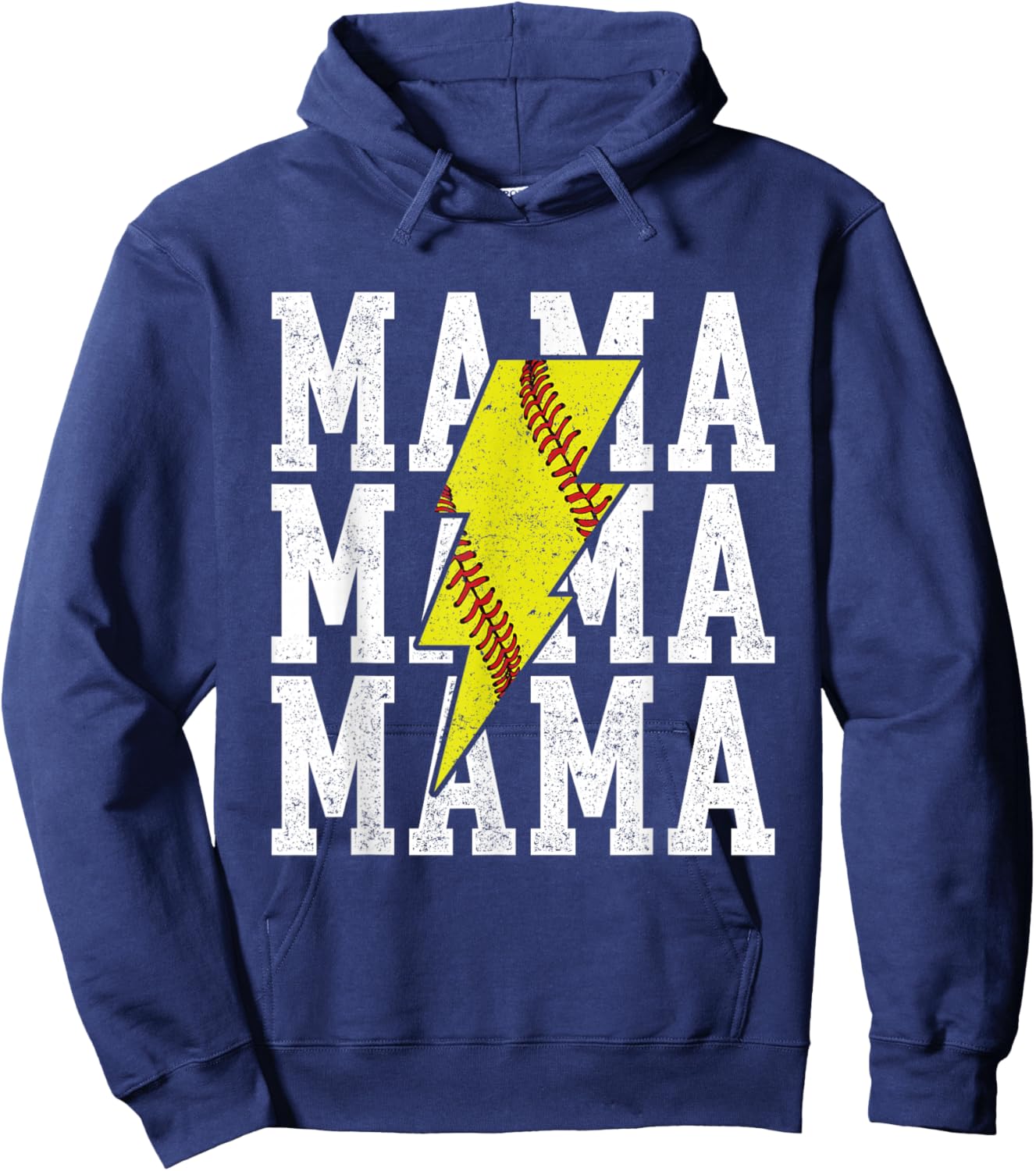 Mama - Softball Lover Softball Mom Softballer Hoodie - Hoodie | Navy
