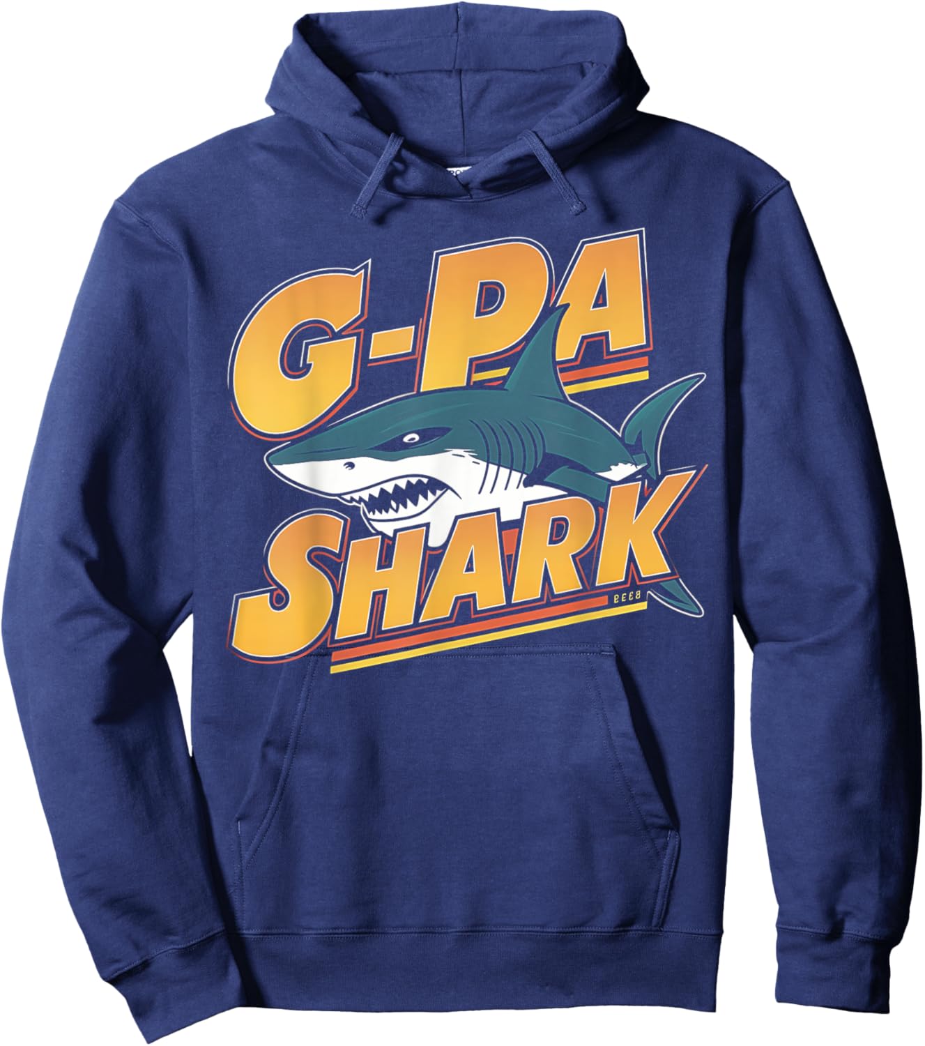 GPa Shark Grandpa Gifts Funny Graphic Hoodie - Hoodie | Navy
