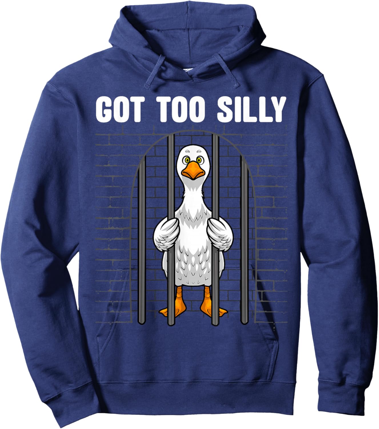 Cute Goose Art Women Kids Funny Goose Lover Hoodie - Hoodie | Navy