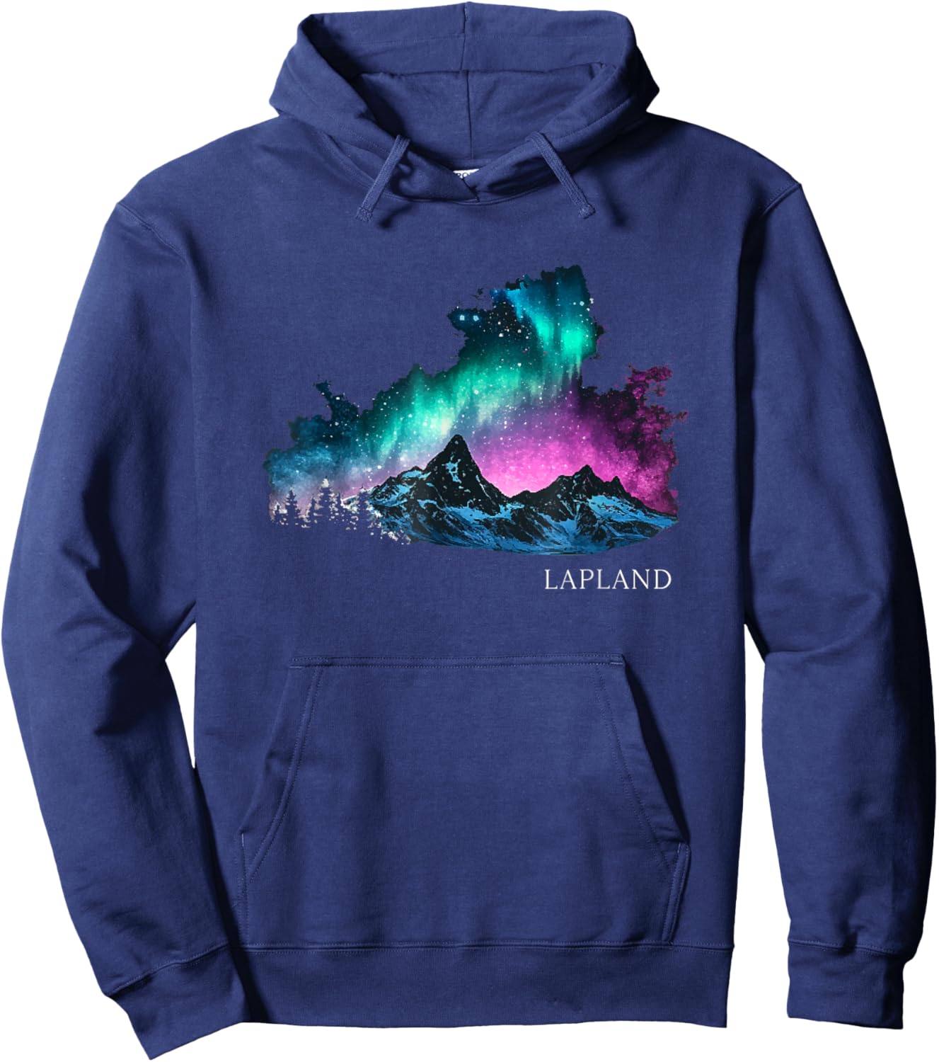 Lapland Lights Finland Souvenirs Hoodie - Hoodie | Navy