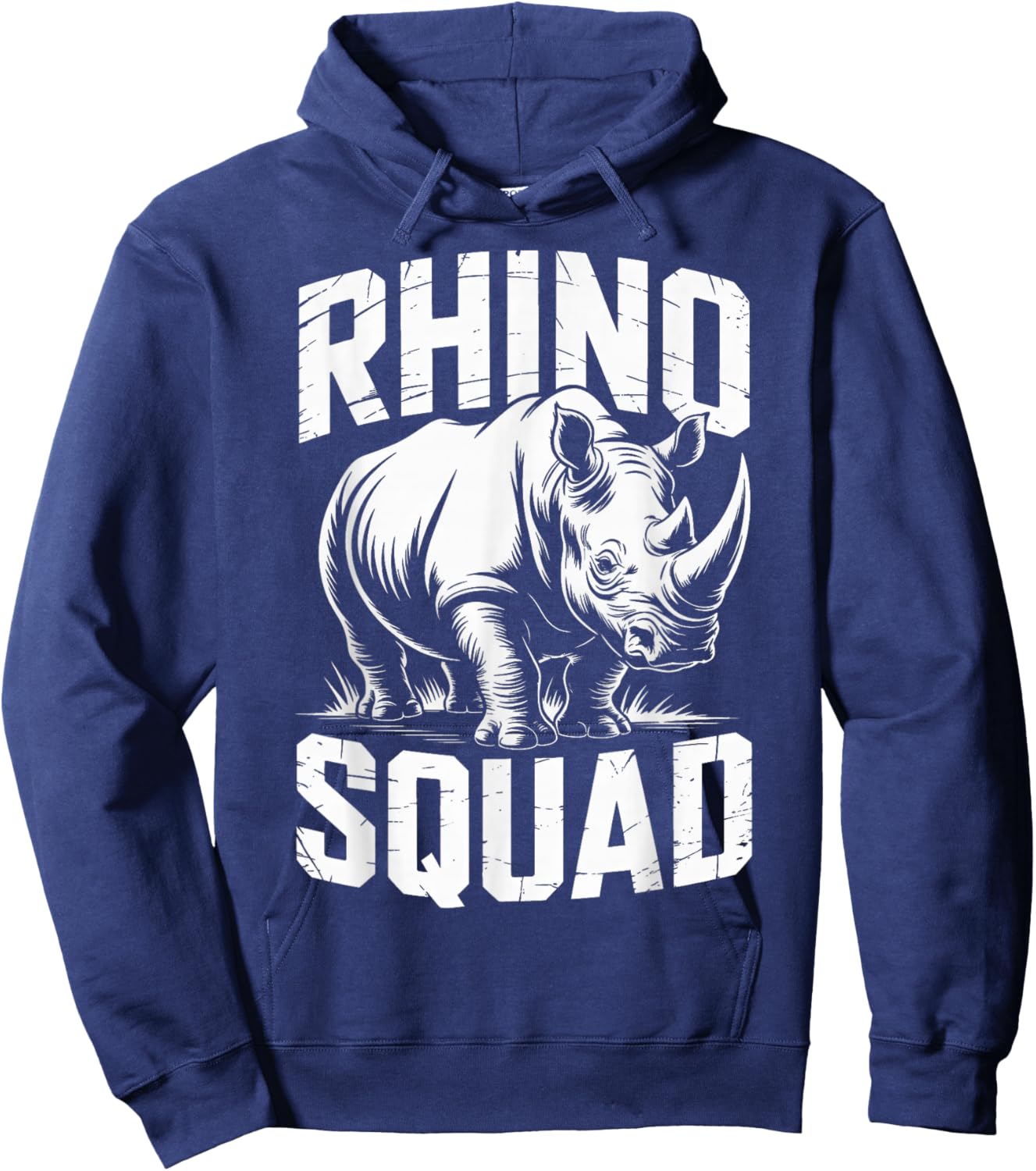Rhino Squad Animal Rhinos Hoodie - Hoodie | Navy