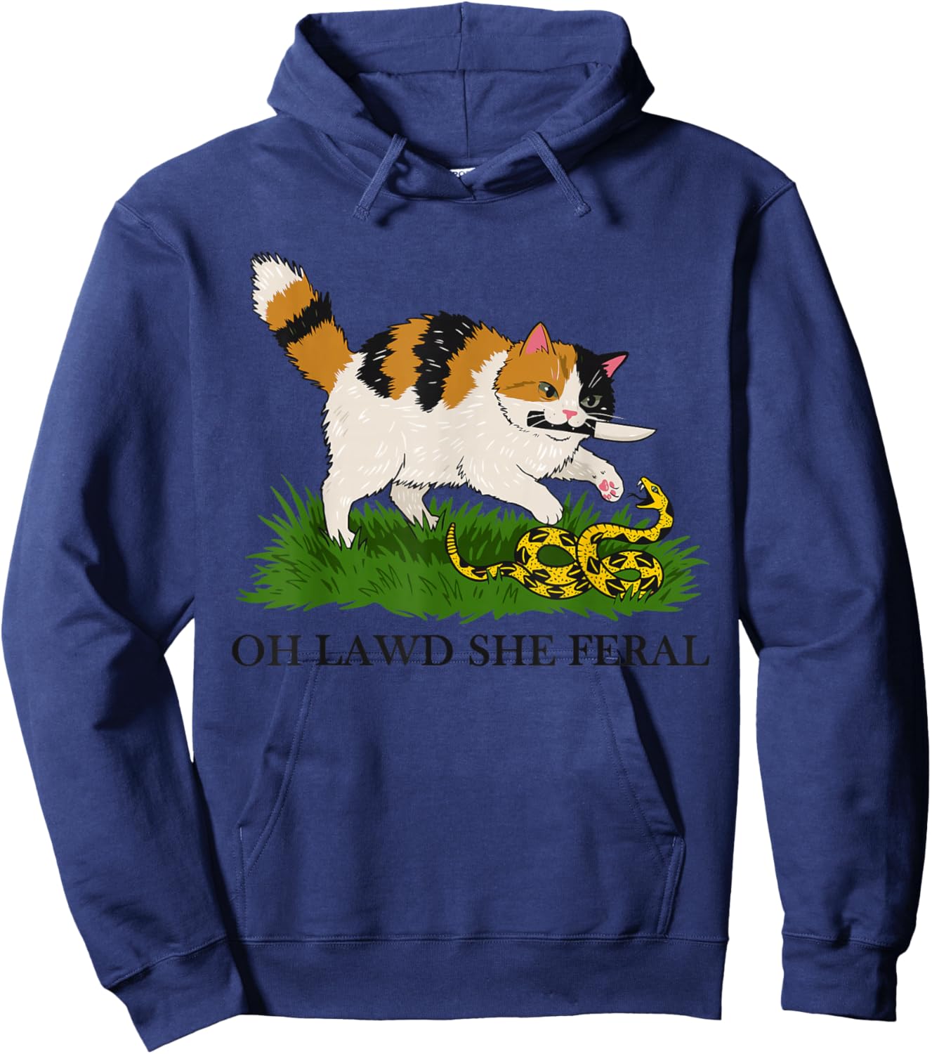 OH Lawd SHE Feral Hoodie - Hoodie | Navy