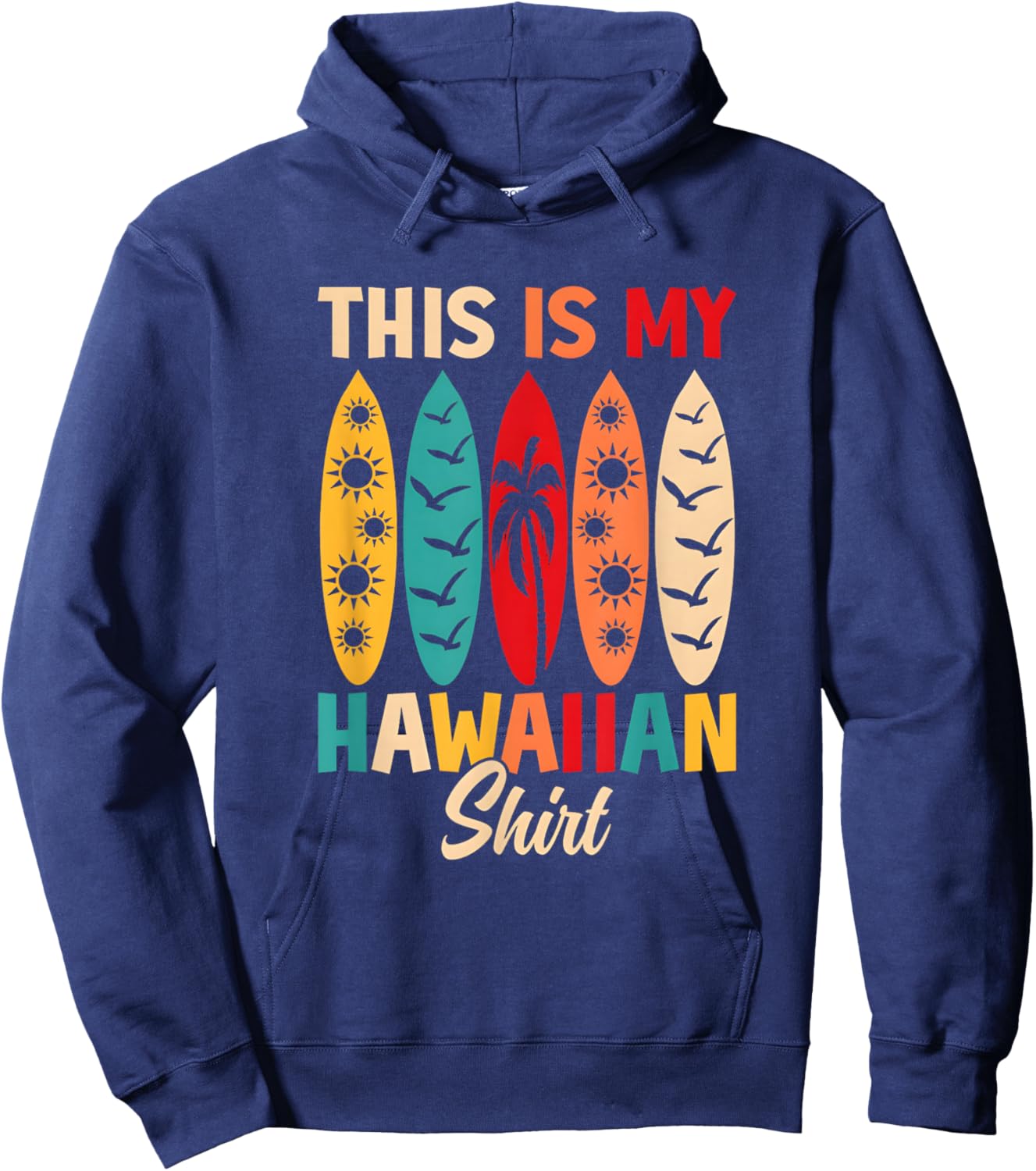 Vintage Tropical Hoodie - Hoodie | Navy
