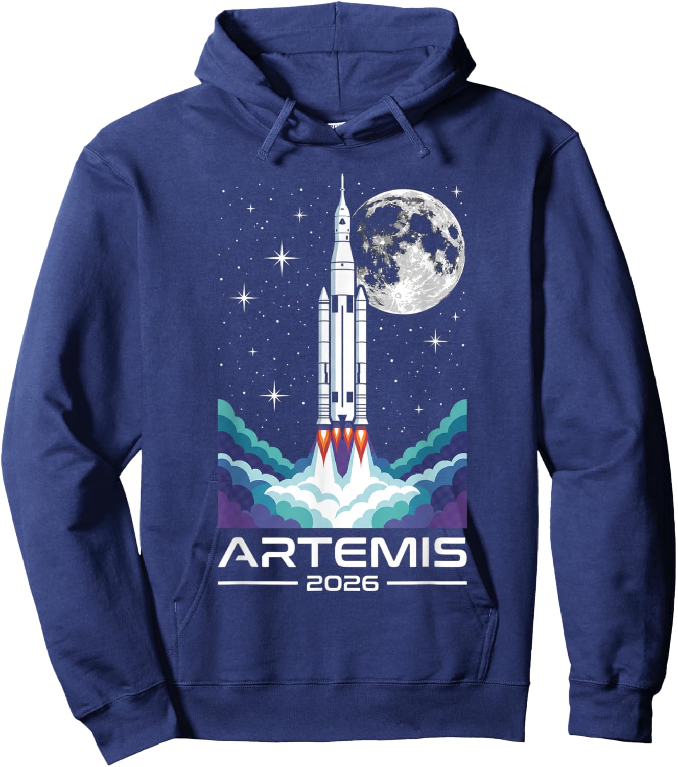 Artemis II Back to the Moon Lunar Mission Hoodie - Hoodie | Navy