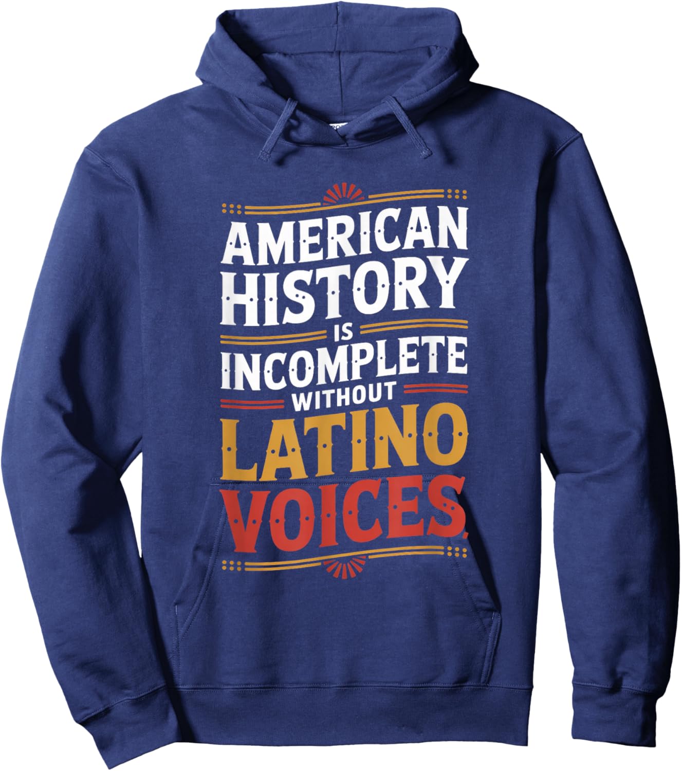 American History Hispanic Heritage Month Hoodie - Hoodie | Navy