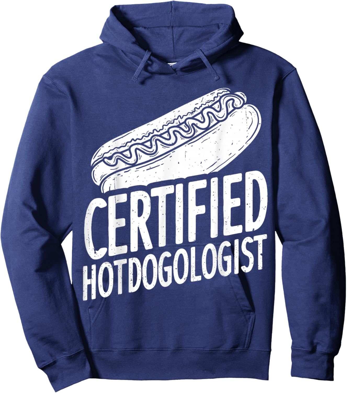 Certified HOTDOGOLOGIST Hotdog Outfit Hoodie - Hoodie | Navy