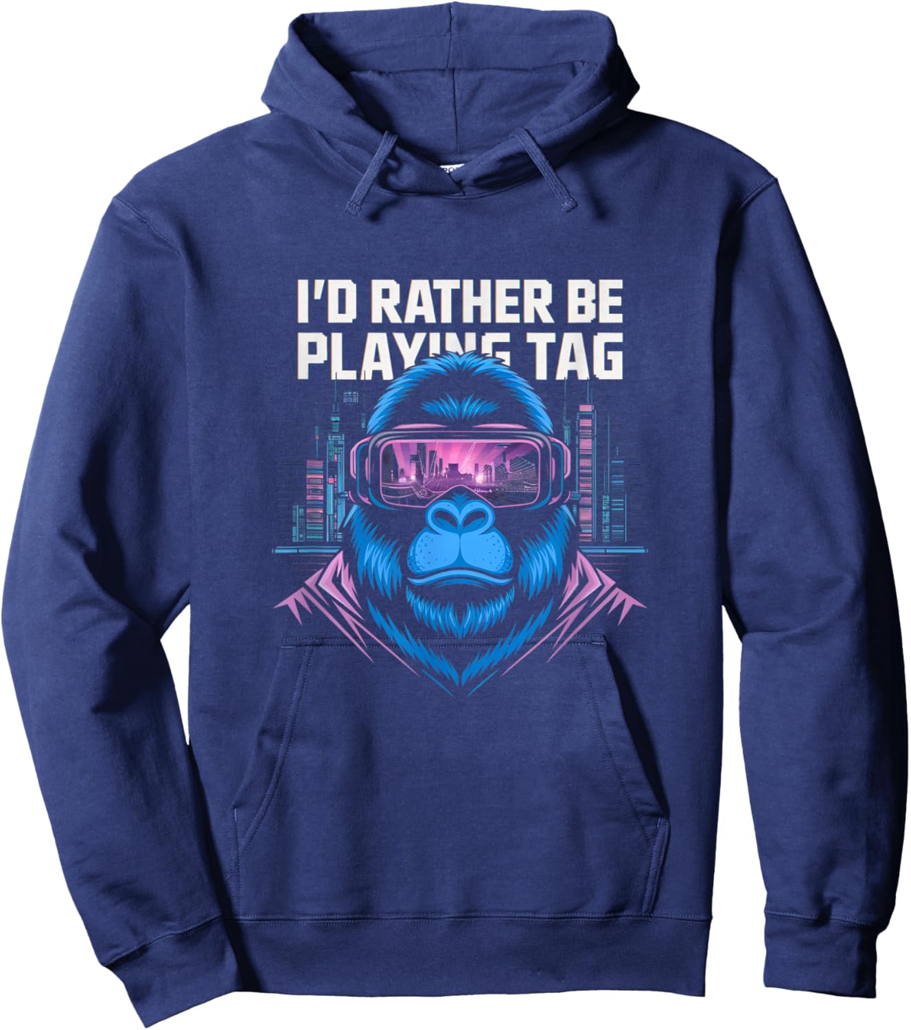 I'd Rather Be Playing Tag VR Gaming Hoodie - Hoodie | Navy