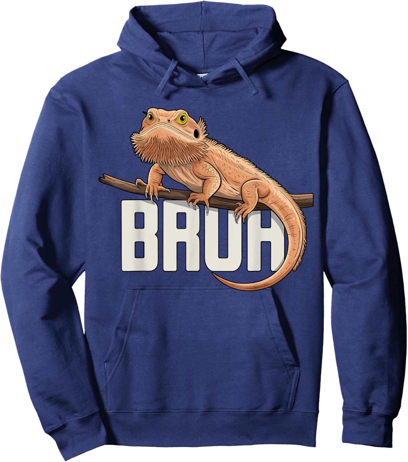 Bruh Bearded Dragon Hoodie - Hoodie | Navy