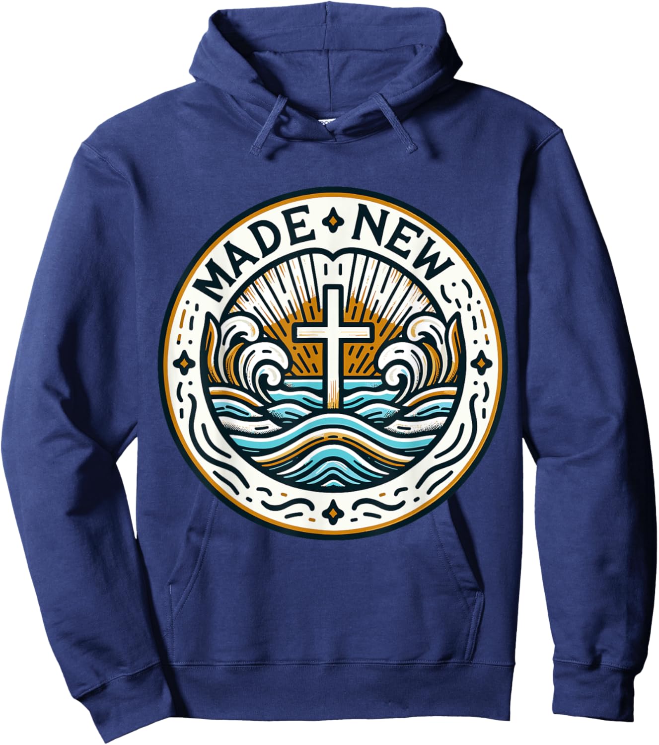 Baptism Made New Baptized Hoodie - Hoodie | Navy