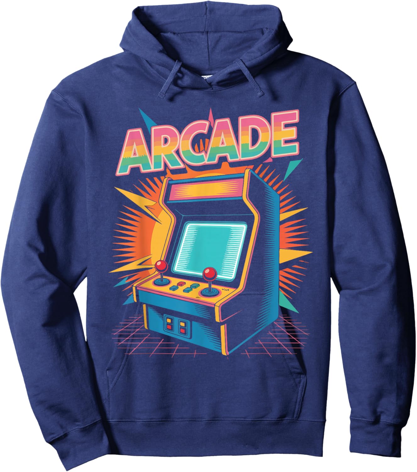 Arcade Retro Vibes Gaming Machine Fun Hoodie - Hoodie | Navy