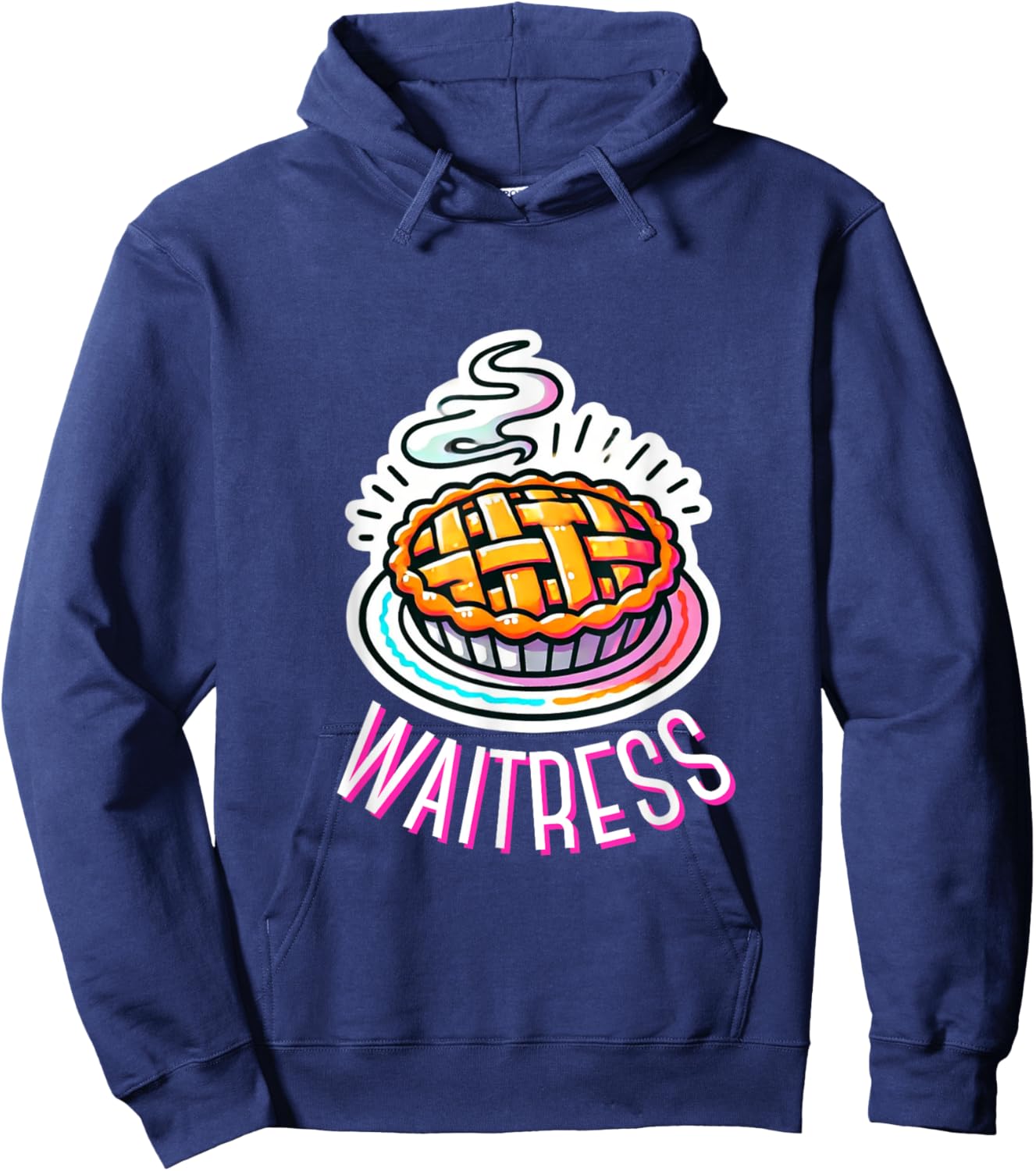 Waitress Musical Theatre Cute Pie Baking Design Hoodie - Hoodie | Navy