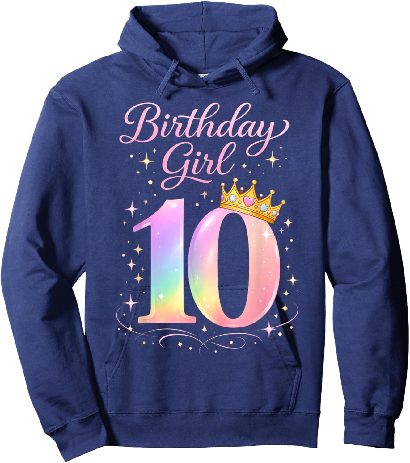 10th Birthday for Girls Ten 10 Year Old Hoodie - Hoodie | Navy
