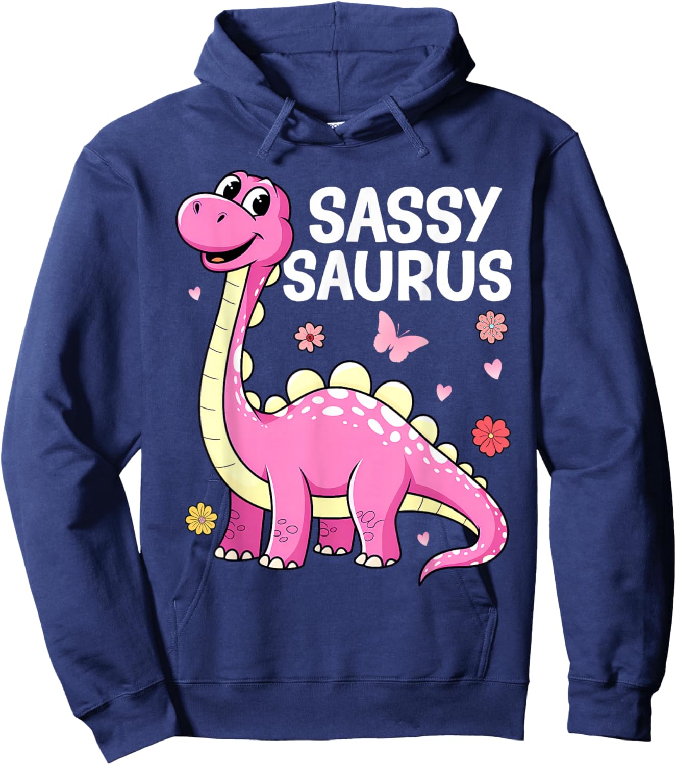 Dinosaur Toddler Girl Sassy Toddler Girls Women Hoodie - Hoodie | Navy