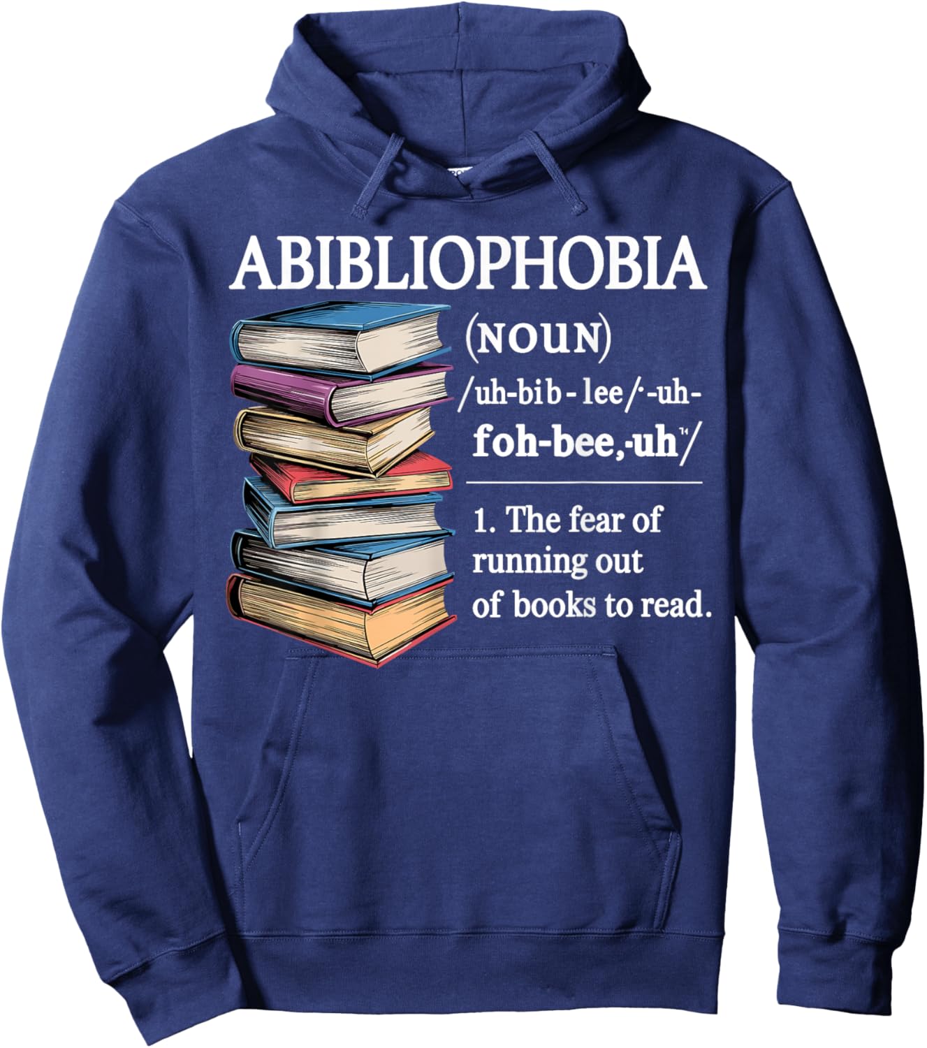 Funny Reading Bookworm Reader Hoodie - Hoodie | Navy