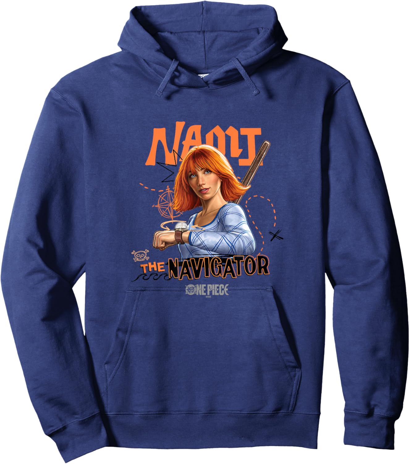 One Piece Nami Wanted Officially Licensed Hoodie - Hoodie | Navy