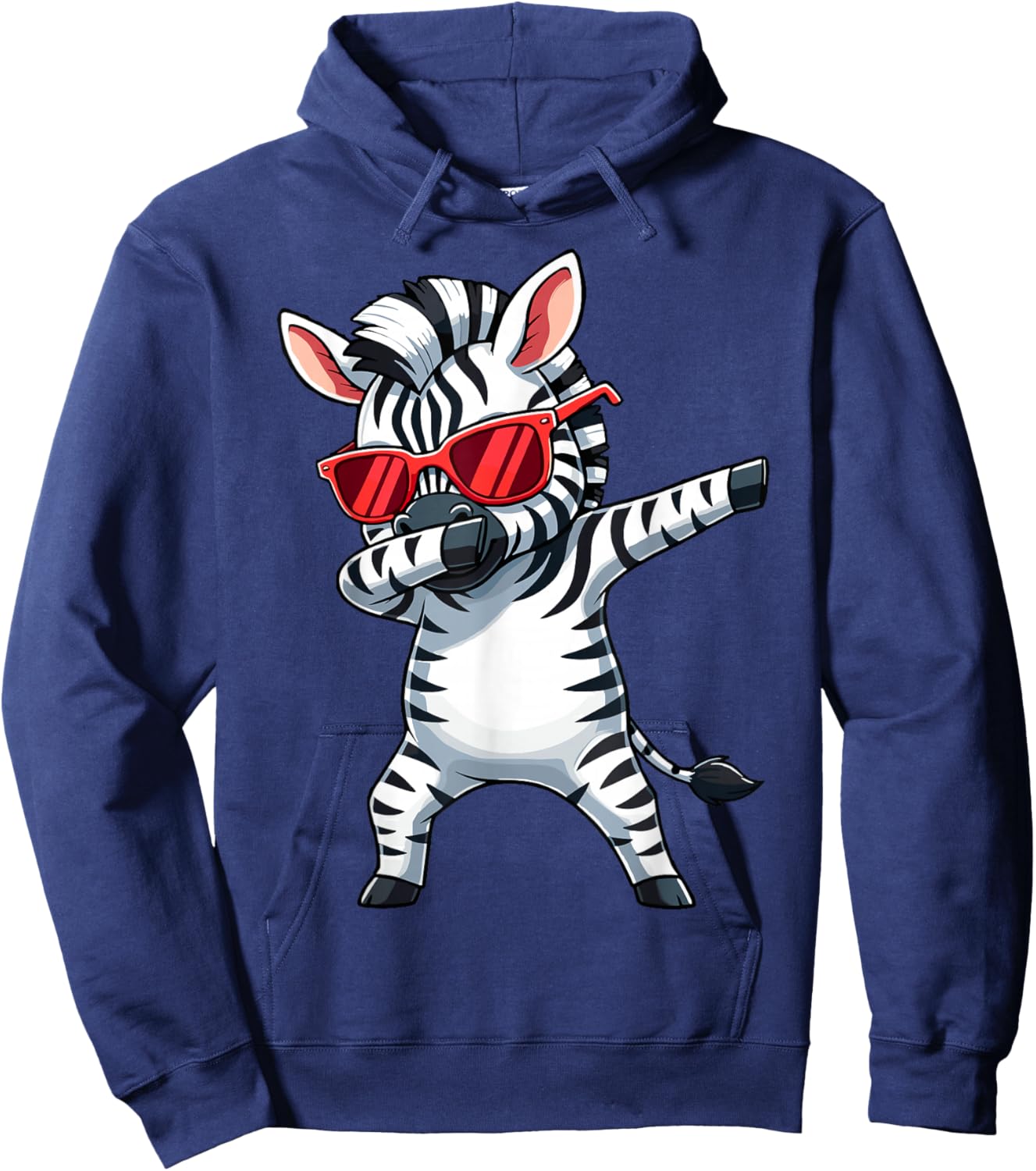 Dabbing Zebra Sunglasses Animal Zebra Hoodie - Hoodie | Navy