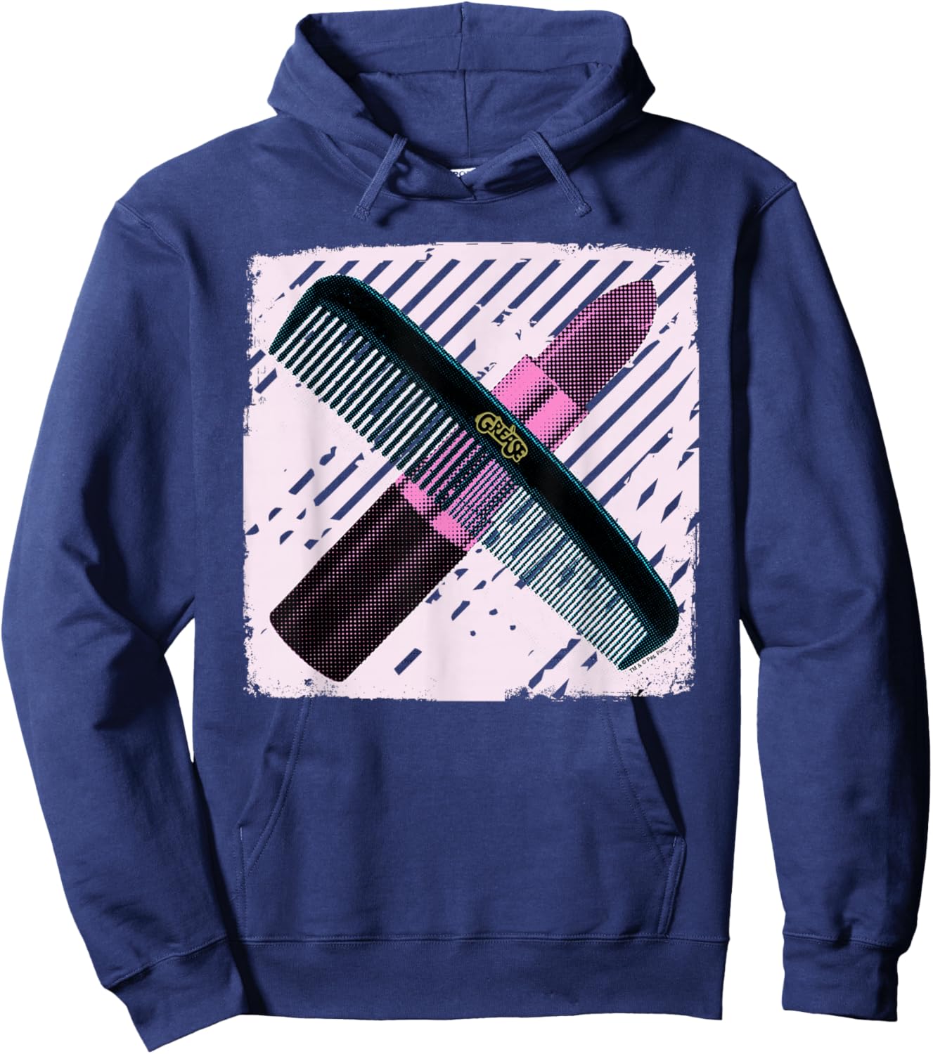 Grease T Birds & Pink Ladies Comb & Lipstick Hoodie - Hoodie | Navy