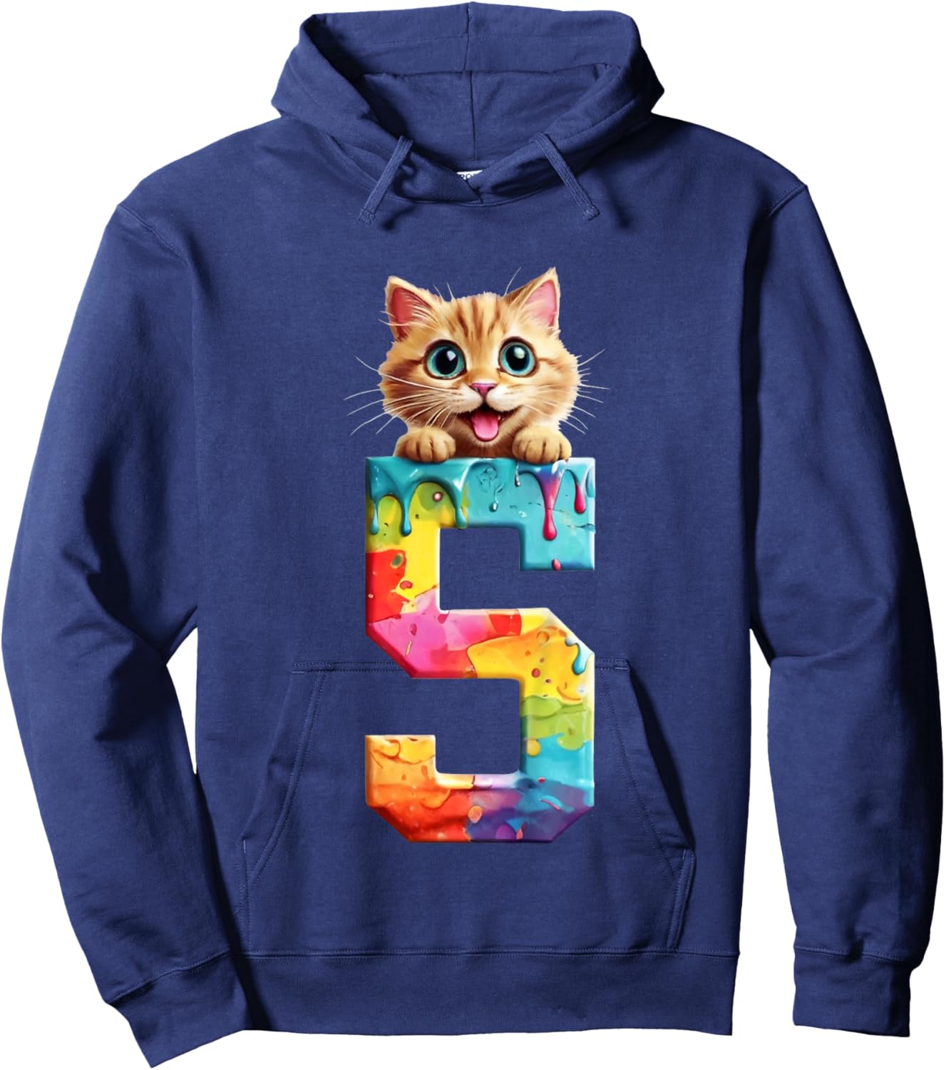 Kids CATS 5 YEARS CAT 5TH BIRTHDAY Hoodie - Hoodie | Navy
