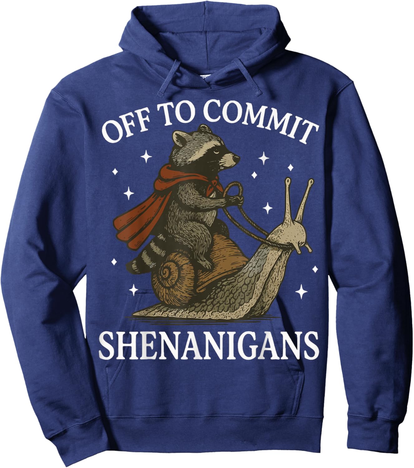 Off to Commit Shenanigans Raccoon Hoodie - Hoodie | Navy