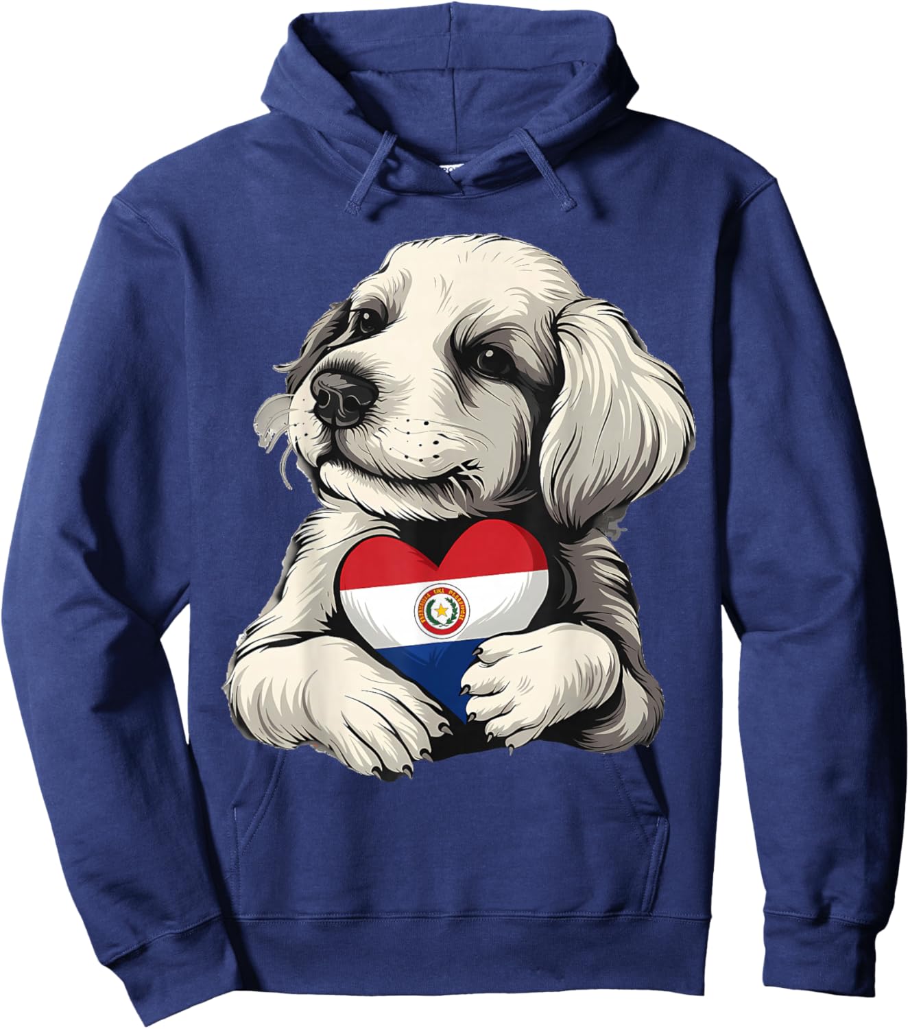 Paraguay Roots Dog Paraguayan Flag Hoodie - Hoodie | Navy
