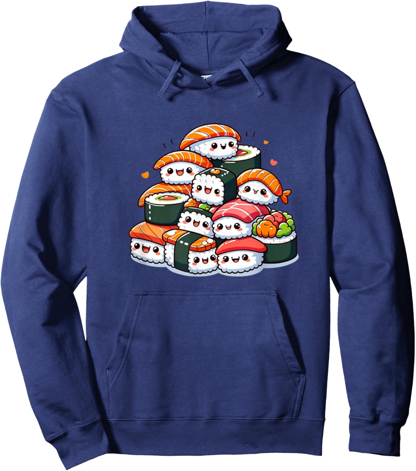 Kawaii Anime Sushi Kids Boys Girls Hoodie - Hoodie | Navy