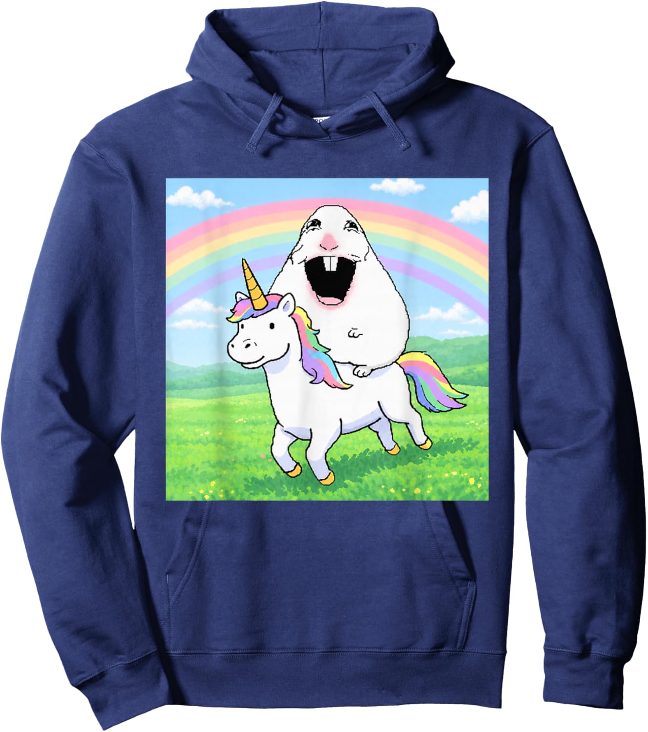 Happy Hamster Meme Hoodie - Hoodie | Navy