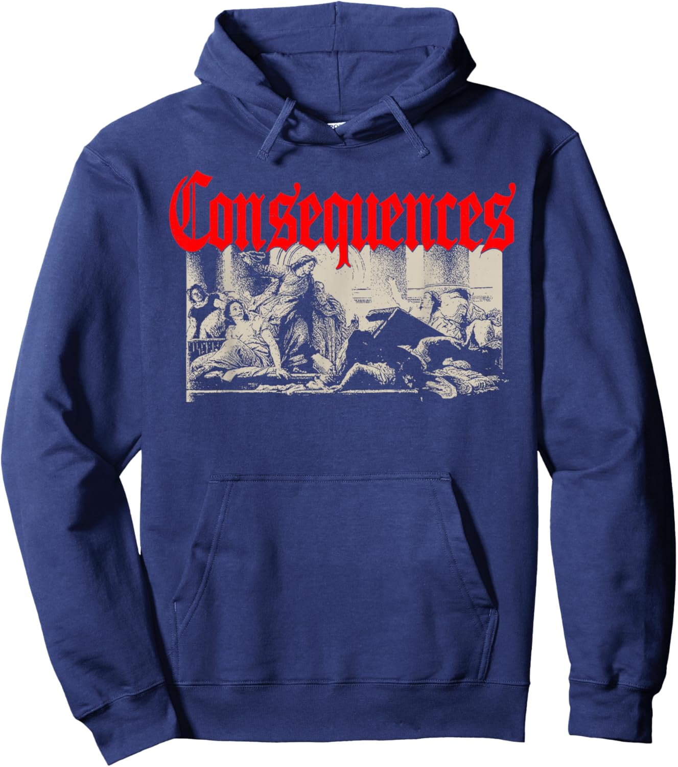 T-Shirt Hoodie - Hoodie | Navy