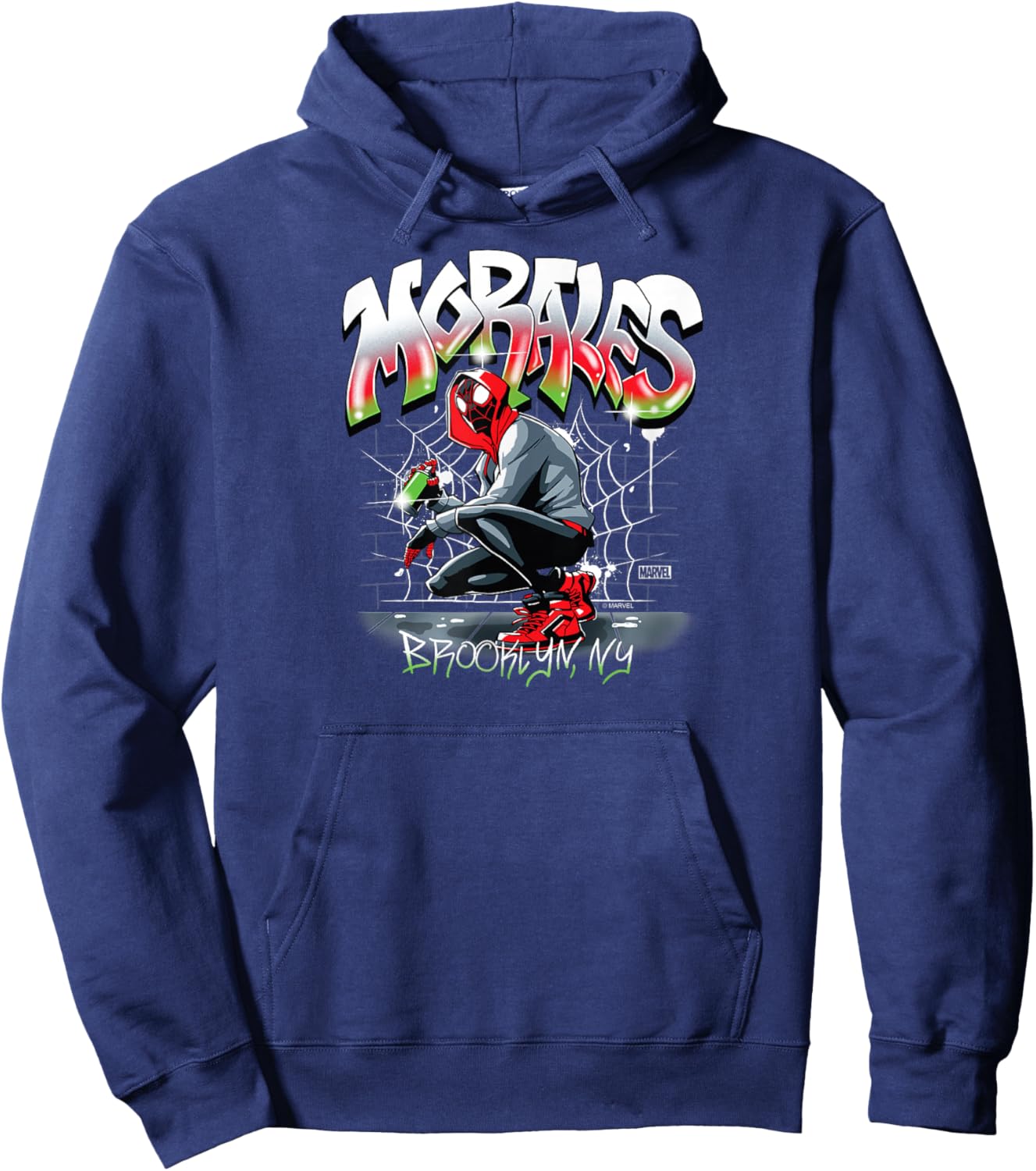 Spider-Man - Miles Morales Spray Paint Hoodie - Hoodie | Navy