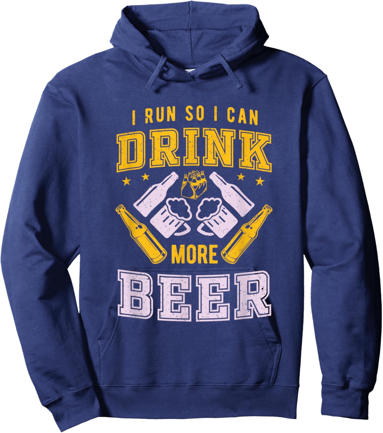 Marathon or Half Marathon So I Can Drink Beer Hoodie - Hoodie | Navy