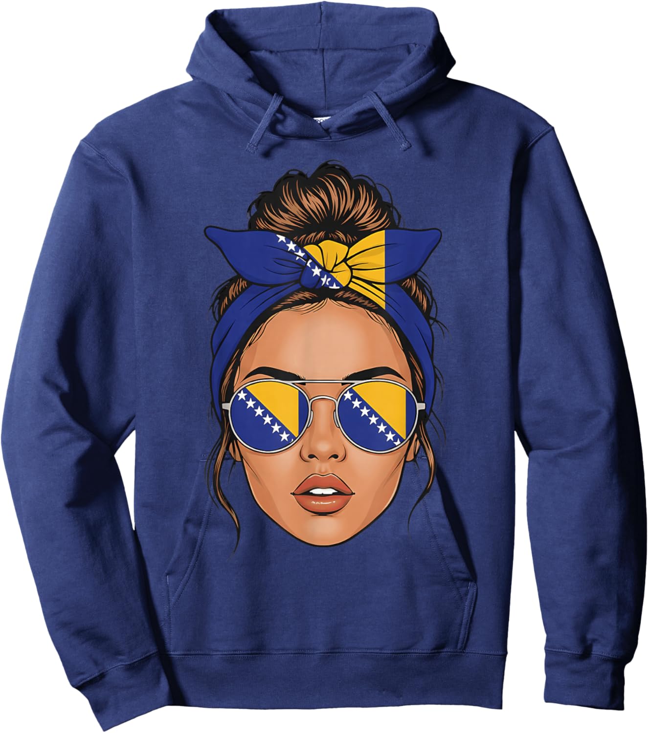 Bosnia and Herzegovina Roots Bosnian Flag Hoodie - Hoodie | Navy