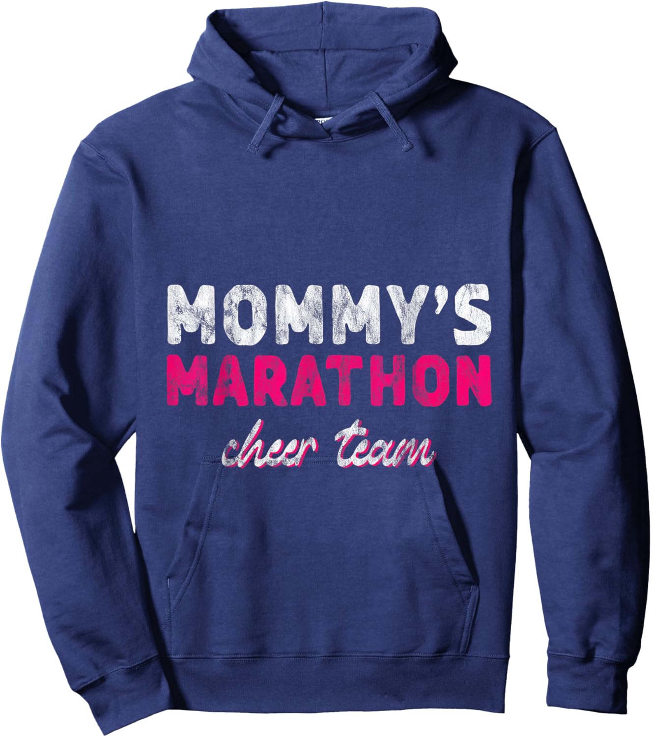 Mommy's Marathon Cheer Team Running Support Hoodie - Hoodie | Navy