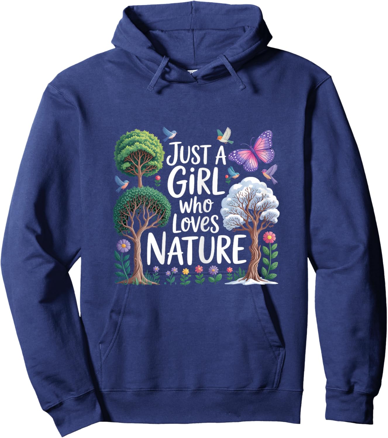 Just A Girl Who Loves Nature Hoodie - Hoodie | Navy