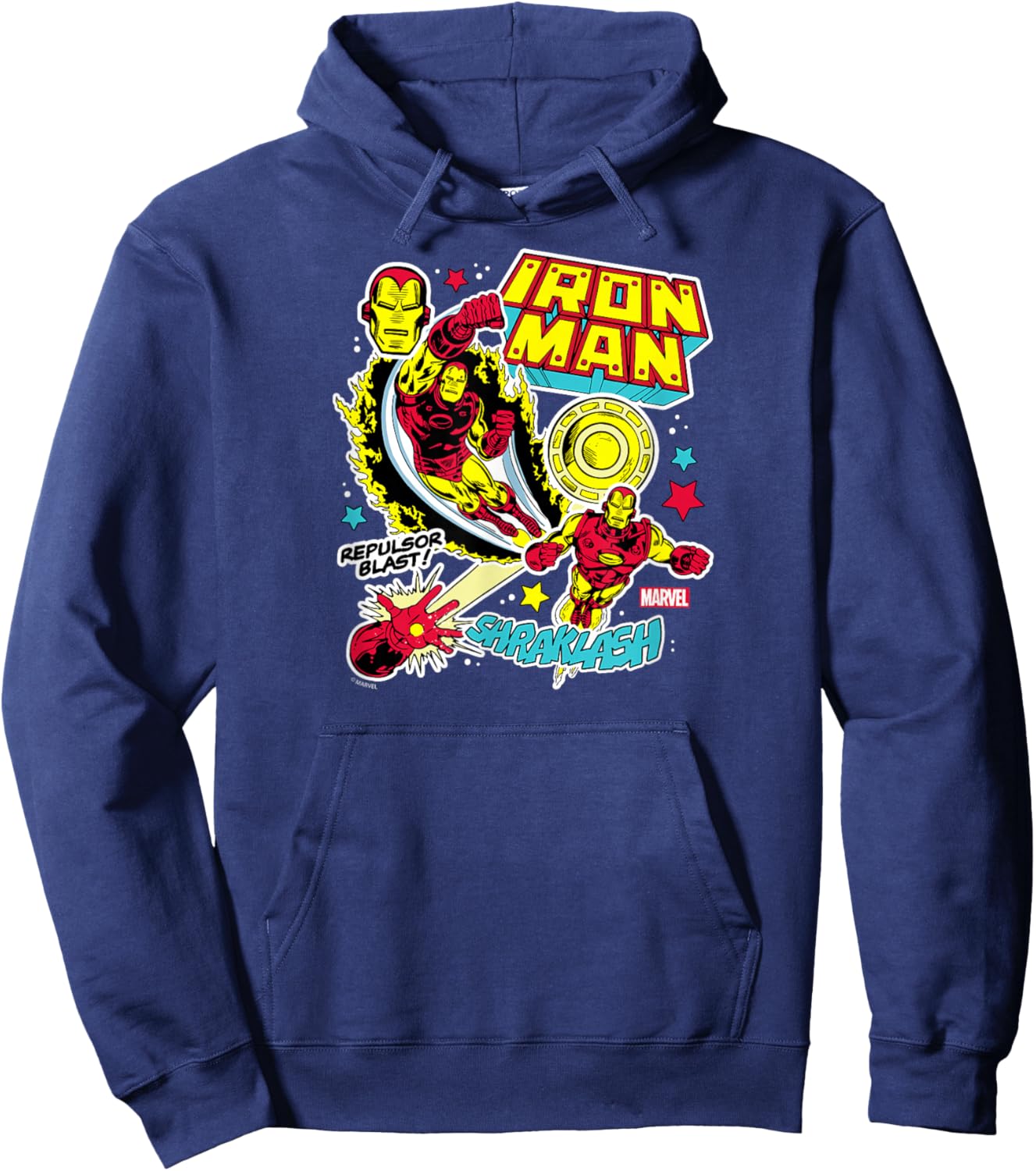 Iron Man - Stickers Hoodie - Hoodie | Navy
