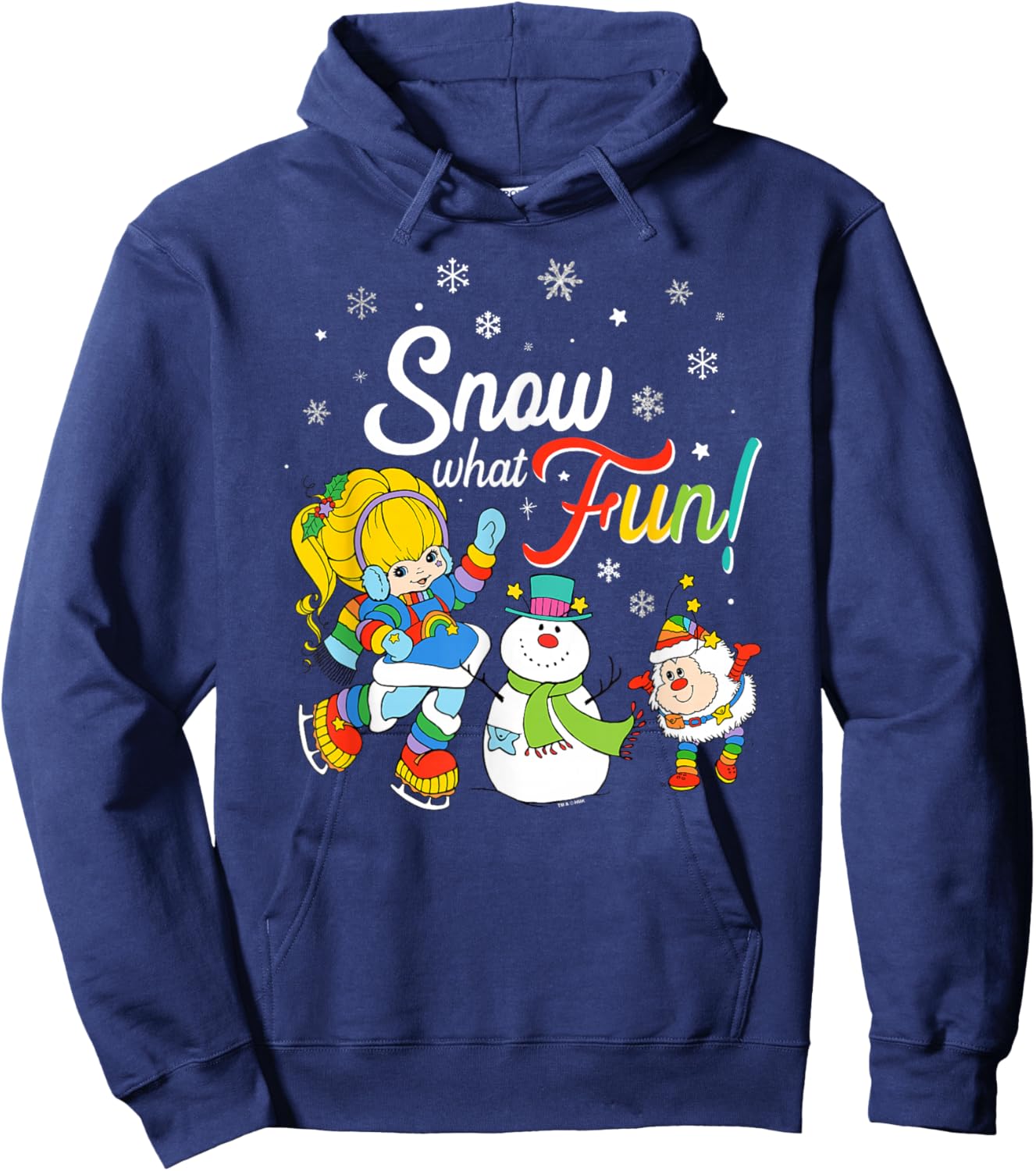 Rainbow Brite Christmas Snow What Fun! Snowman Hoodie - Hoodie | Navy