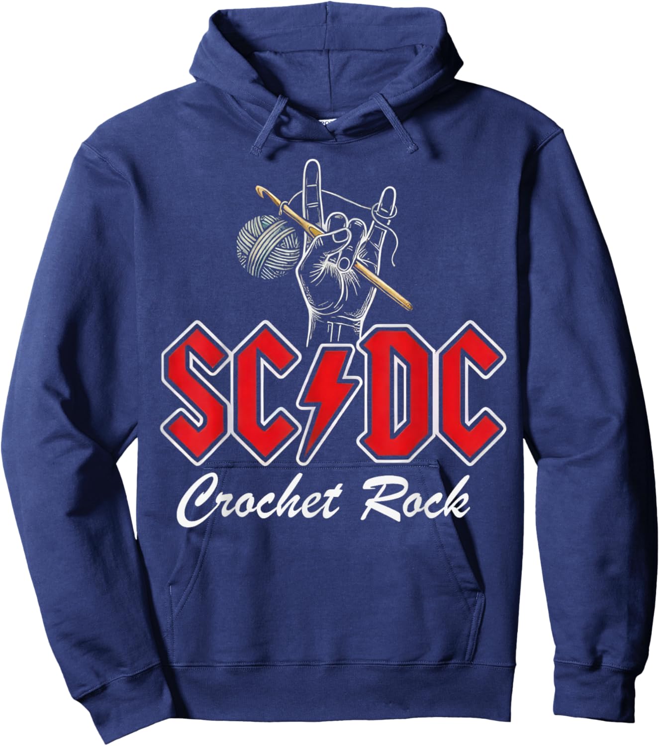 Crochet Yarn Lover Hoodie - Hoodie | Navy