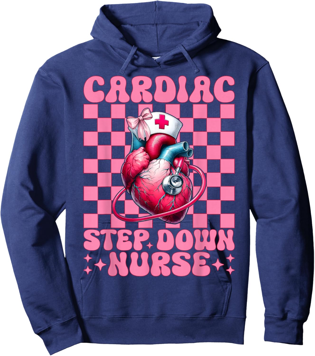 Cardiac Step Down Nurse Cardiac Nurse VICU ICU Hoodie - Hoodie | Navy