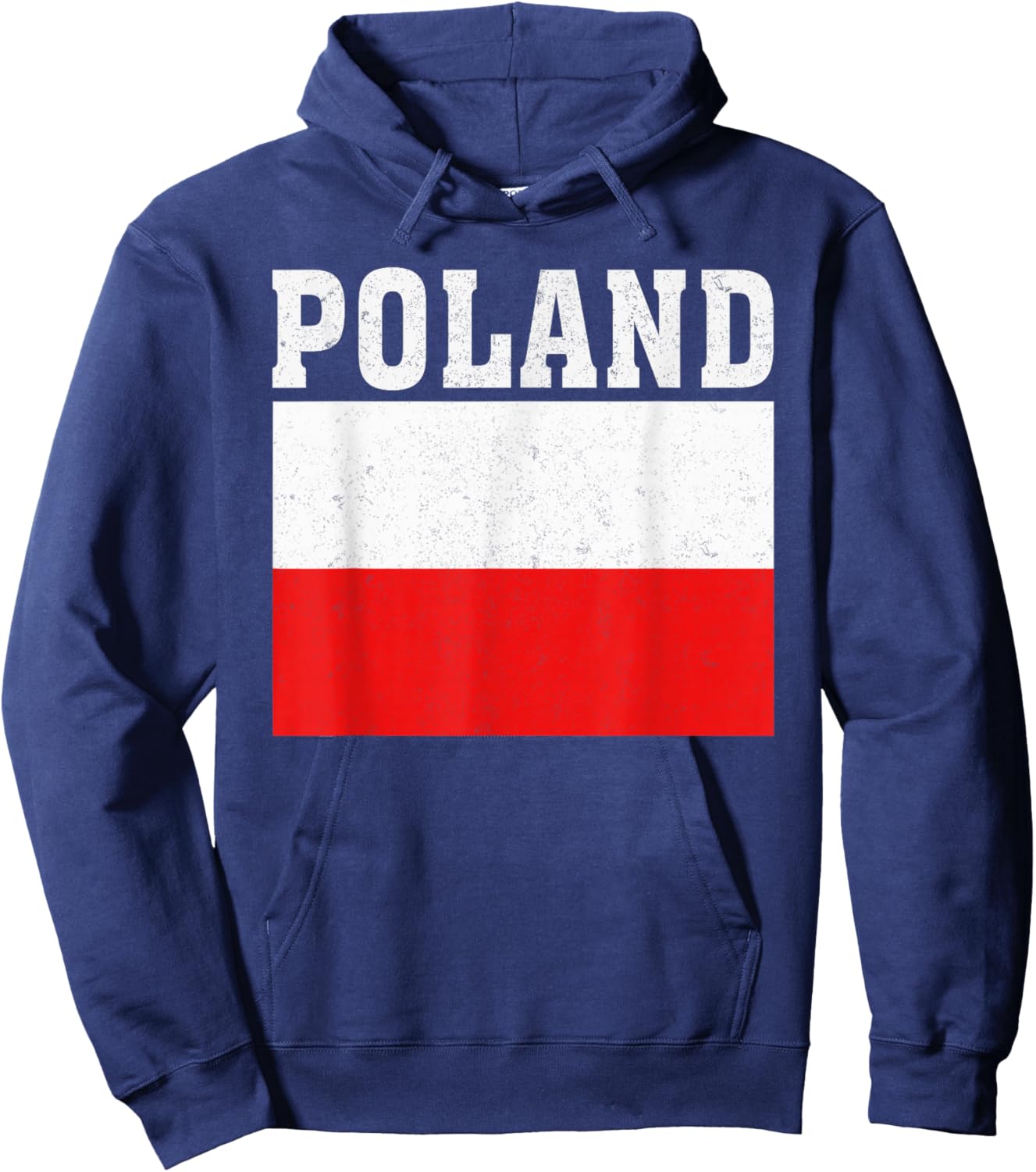 Poland Flag Patriotic National Roots Souvenir Hoodie - Hoodie | Navy