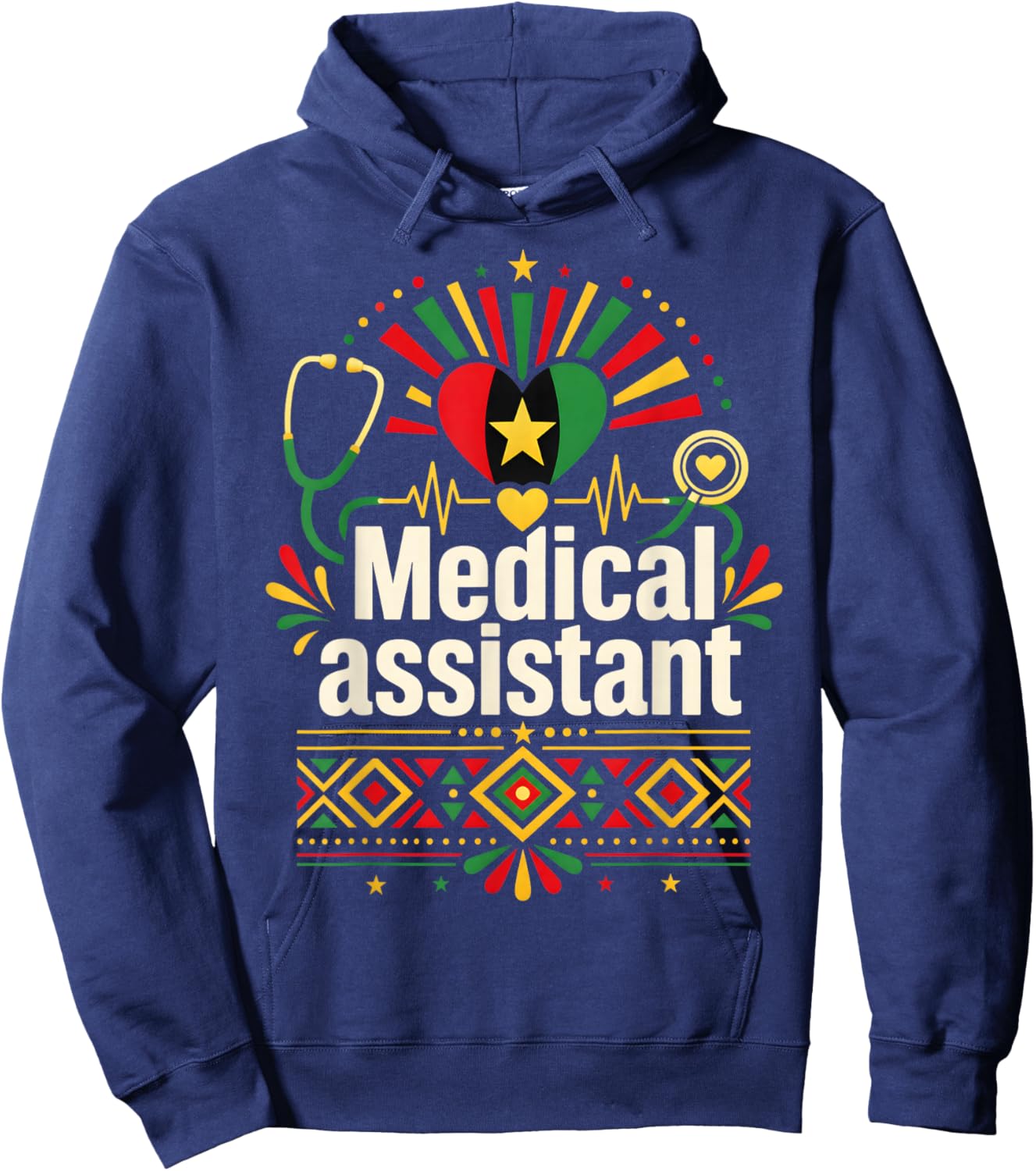 Medical Assistant Juneteenth MA Hoodie - Hoodie | Navy